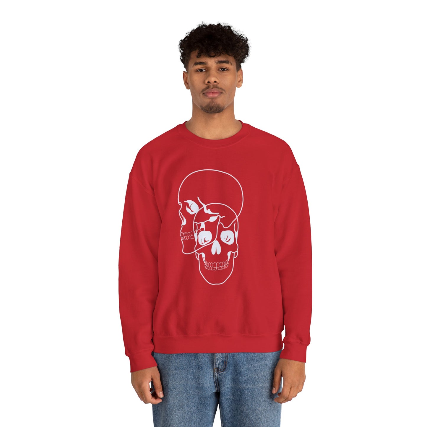 two faced skull unisex crewneck