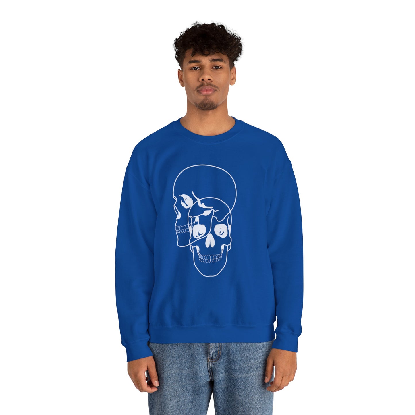 two faced skull unisex crewneck