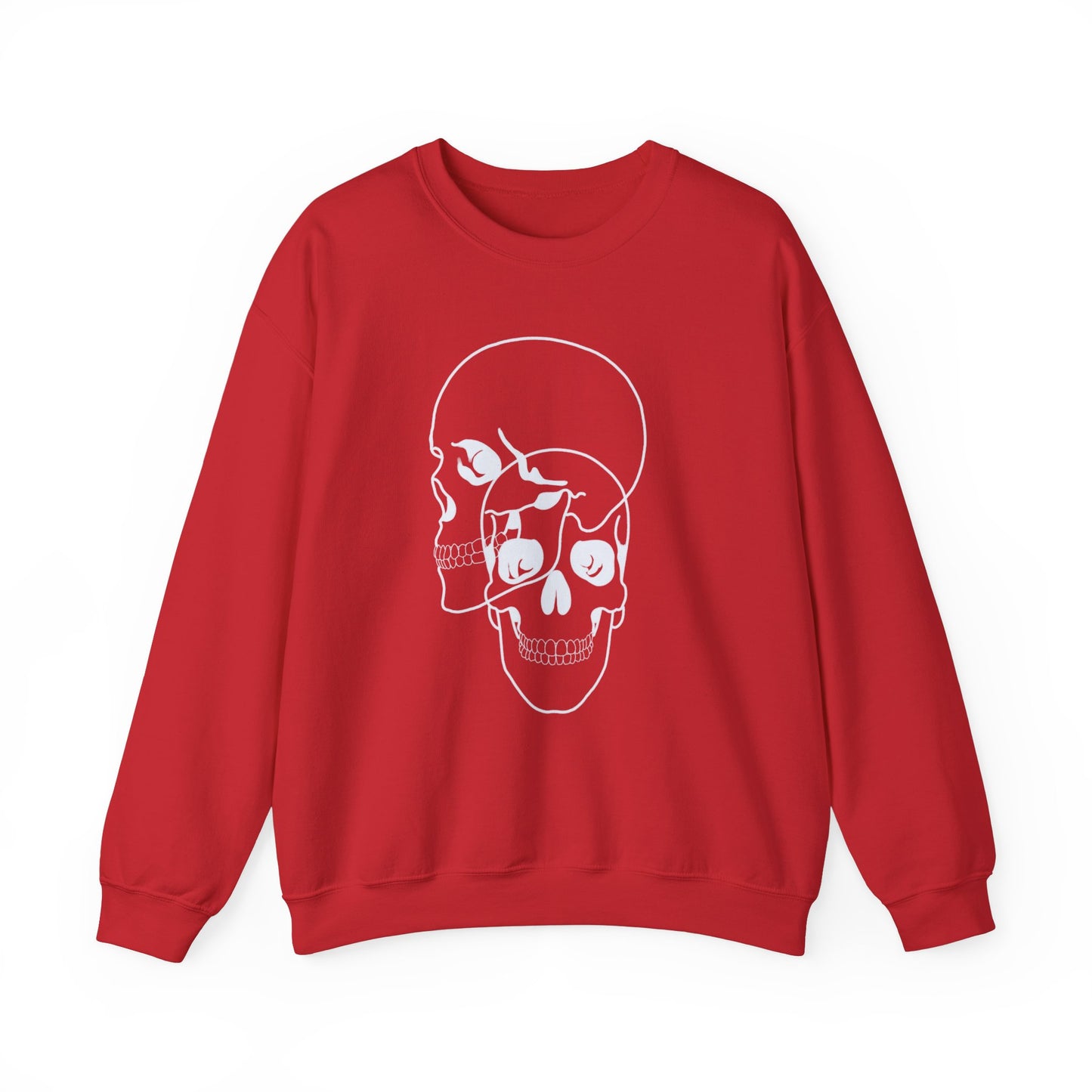 two faced skull unisex crewneck