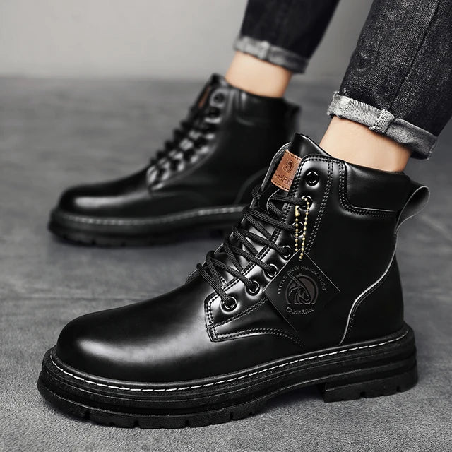 CYYTL Mens Boots Winter Shoes Leather