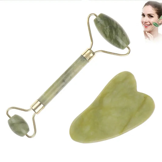 Natural Rose Jade Roller Set